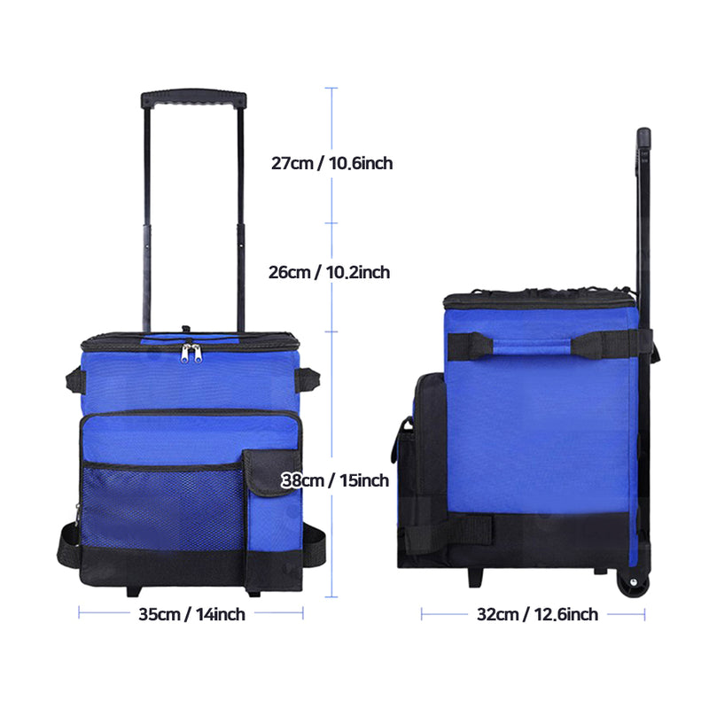 With Molly ES0710 Insulated Carrier Type Cooling Bag lightweight and durable high-capacity storage carrier Blue 14x13x15inch 43L