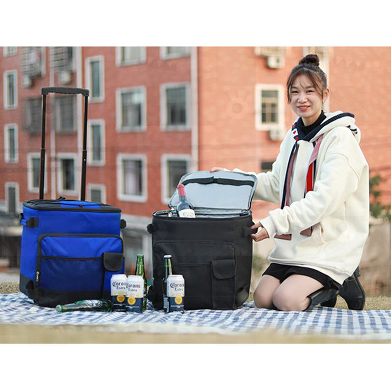 With Molly ES0710 Insulated Carrier Type Cooling Bag lightweight and durable high-capacity storage carrier Blue 14x13x15inch 43L