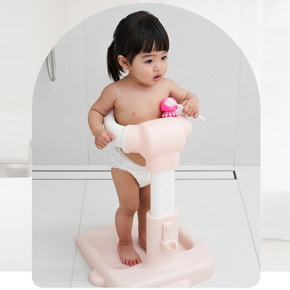With Molly  Baby Easy Bath Bath Shower Helper Handles for Tube Adjust Length Stand Pink 16.5(W)x18.3(D)x14.5~20.5(H)inch 4.9lbs