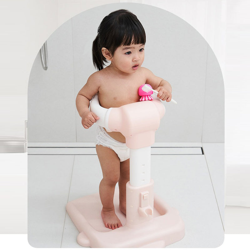 With Molly  Baby Easy Bath Bath Shower Helper Handles for Tube Adjust Length Stand Gray16.5(W)x18.3(D)x14.5~20.5(H)inch 4.9lbs