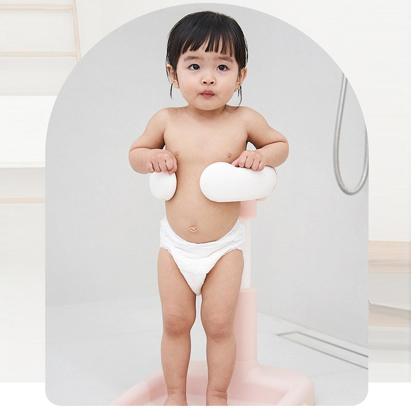 With Molly  Baby Easy Bath Bath Shower Helper Handles for Tube Adjust Length Stand Gray16.5(W)x18.3(D)x14.5~20.5(H)inch 4.9lbs