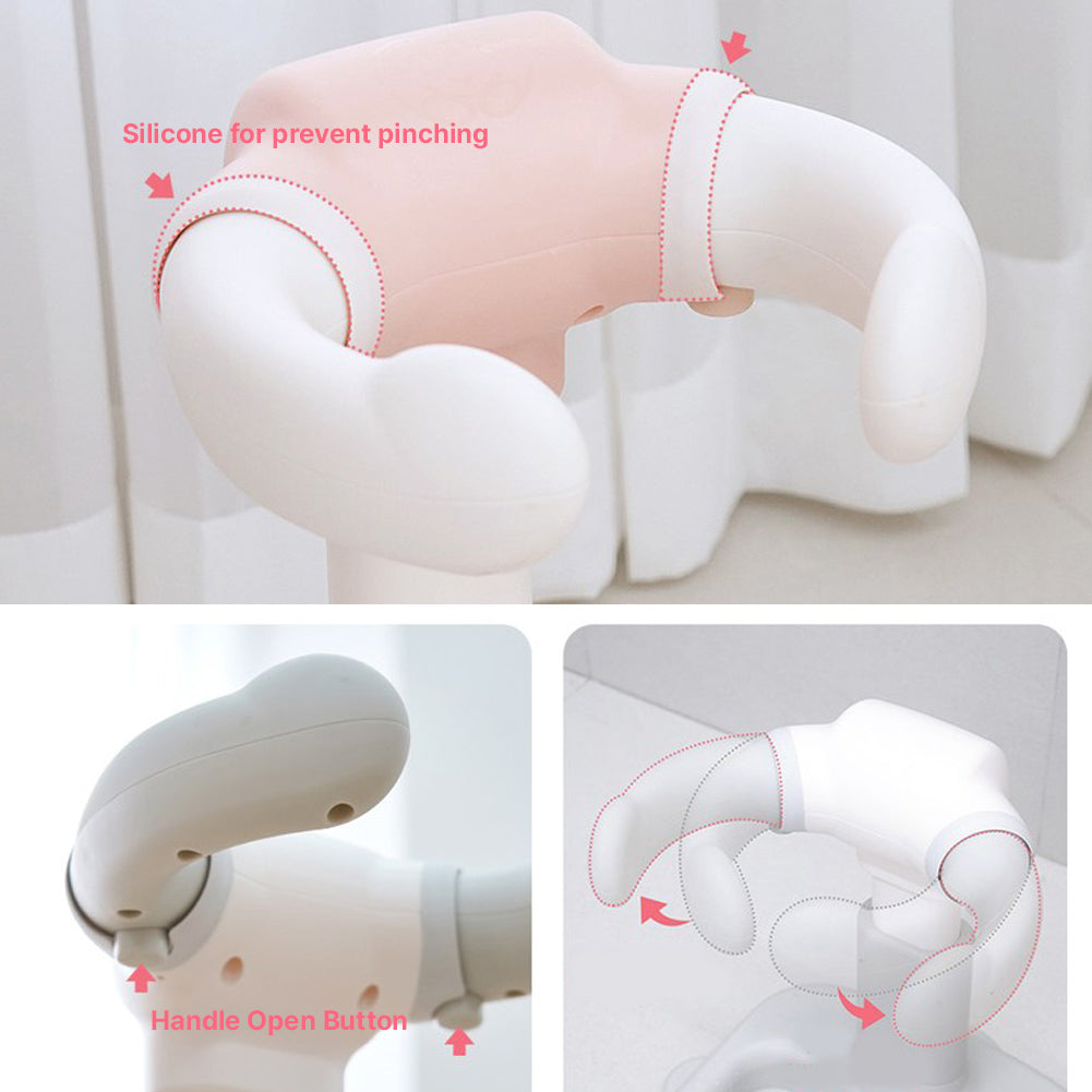 With Molly  Baby Easy Bath Bath Shower Helper Handles for Tube Adjust Length Stand Pink 16.5(W)x18.3(D)x14.5~20.5(H)inch 4.9lbs