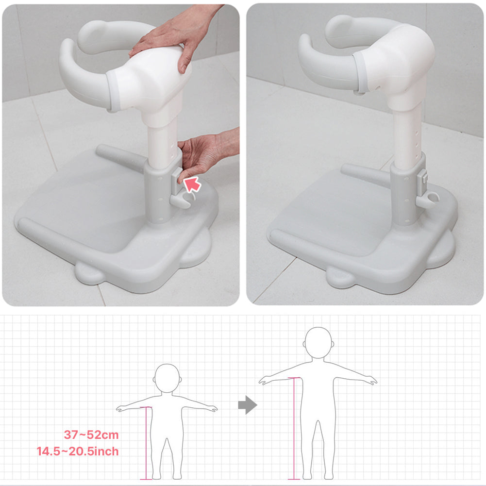 With Molly  Baby Easy Bath Bath Shower Helper Handles for Tube Adjust Length Stand Pink 16.5(W)x18.3(D)x14.5~20.5(H)inch 4.9lbs