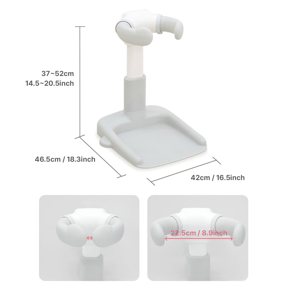 With Molly  Baby Easy Bath Bath Shower Helper Handles for Tube Adjust Length Stand Pink 16.5(W)x18.3(D)x14.5~20.5(H)inch 4.9lbs