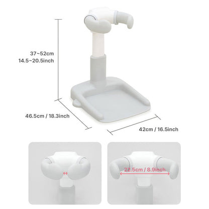 With Molly  Baby Easy Bath Bath Shower Helper Handles for Tube Adjust Length Stand Pink 16.5(W)x18.3(D)x14.5~20.5(H)inch 4.9lbs