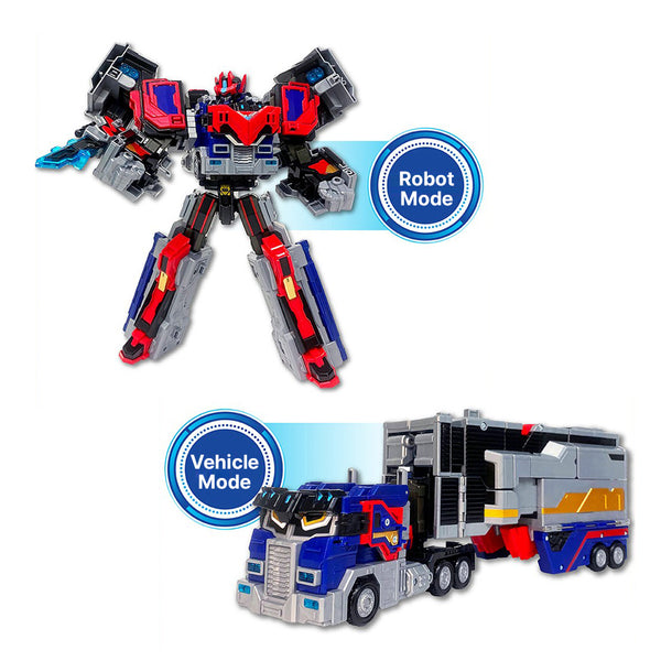 With Molly Metal Cardbot HeavyIron 2 Transformation Mode  Robot  Trailer Truck Vehicle Mode 11.8x4.5x14inch