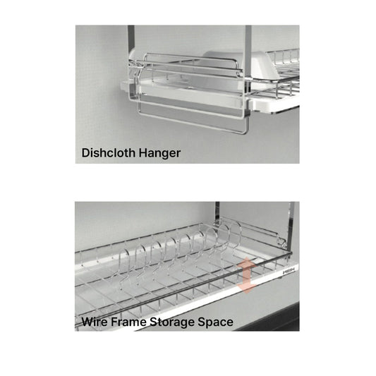 With Molly Hanssem New  Dish Organizer STS304 Attachable Premium Dish Drying Rack Wire Shelf Liner Dish Holder 35.5(W)x10.6(D)x12(H)inch