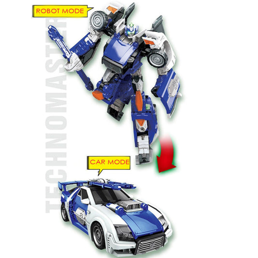 Hello Carbot Technomaster car transforms into robot 9.8" x 4.1" x 8.5"