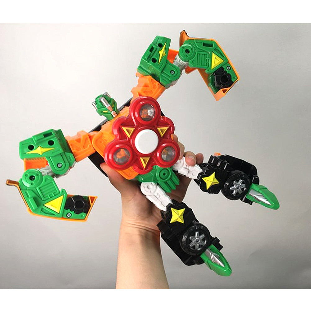 With Molly Hello Carbot spinable robot LED spinner robot transforms into a truck  10x11x6inch
