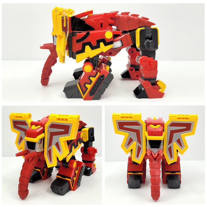 Hello Carbot Kingdaiser Transformation Robot 3 Modes Robot Mode Elephant Mode Dragon Mode 14(W) x 3.5(D) x 13.5(H) inch