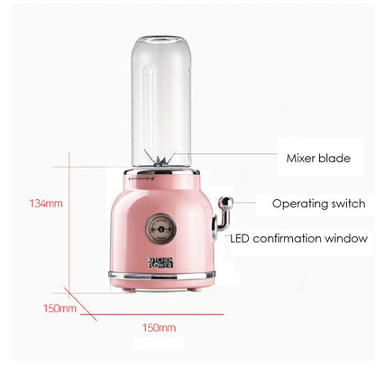 Retro Mini Blender Tritan BPA Free Jar Simply blend in the Tritan tumbler  220v Pink