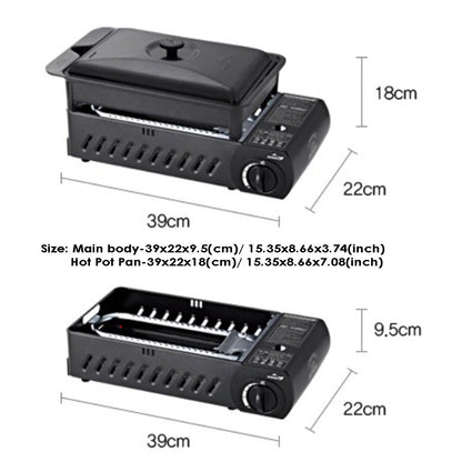 Kovea 3 Way All in One Multi Gas Stove with storage bag, M size all black