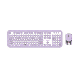 Digital Ventus  Kuromi  Retro Keyboard + Mouse Set, Keyboard Korean/English (Purple)