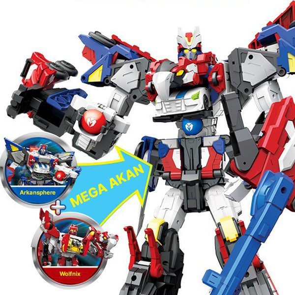 With Molly Mechatball Mega Akan Two robots combine into one robot 14.17(H) x 4.72(D) inch