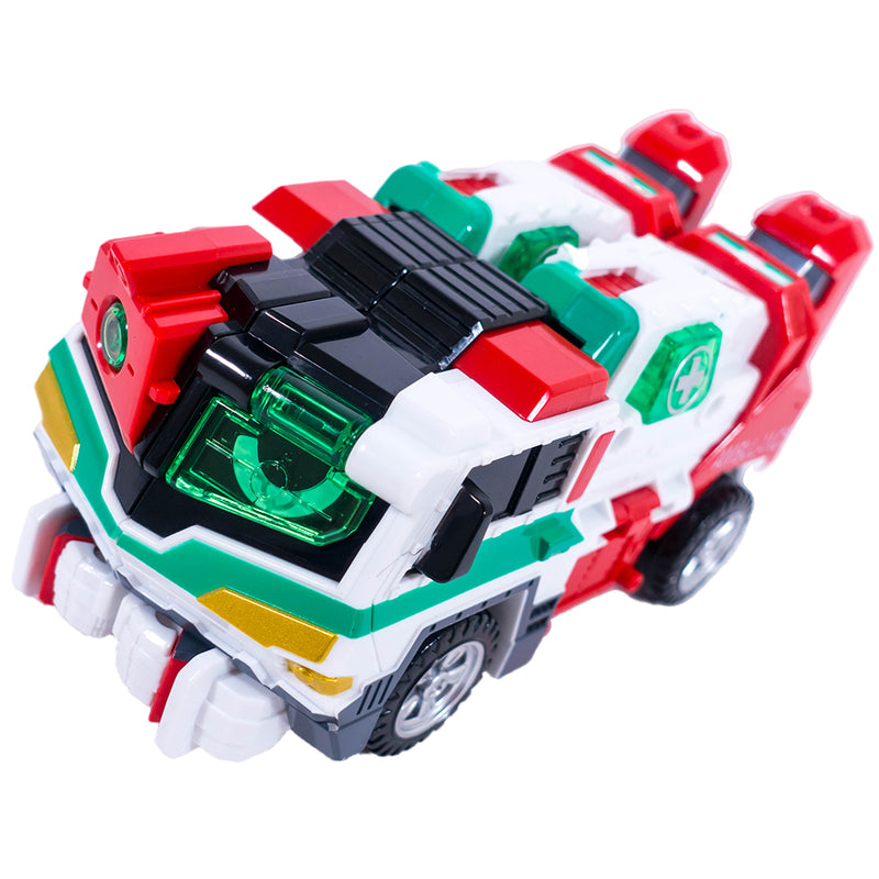 Metal Cardbot Mega Embler Two Transformation Robot Vehicle Mode  7.6(W) x 3.4(D) x 8.3(H) inch