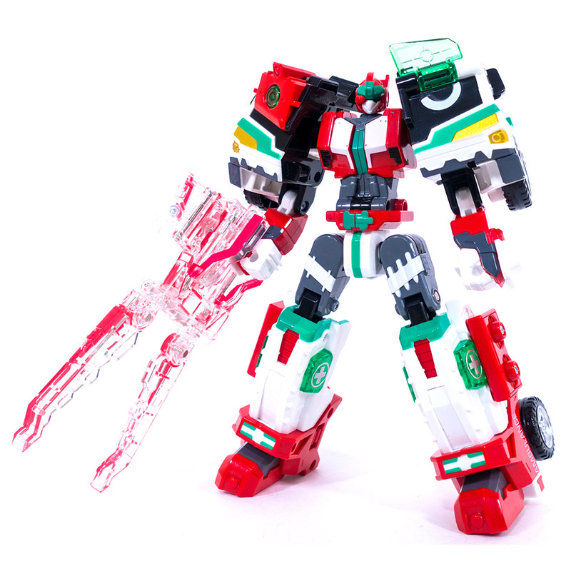 Metal Cardbot Mega Embler Two Transformation Robot Vehicle Mode  7.6(W) x 3.4(D) x 8.3(H) inch