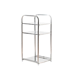 With Molly utilization of narrow space Iron side table stainless steel square mini shelf 3 tiers 12.2x11x25inch