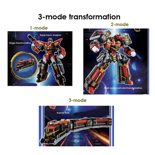 Metal Cardbot S Season 2 Blastrain 3-mode transformation robot train transformation 11.8" x  5.5" x 14.2"