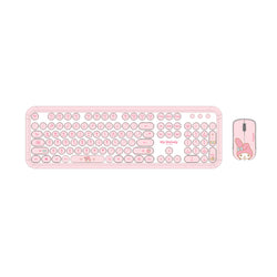 Digital Ventus My Melody Retro Keyboard + Mouse Set, Keyboard Korean/English (Pink)