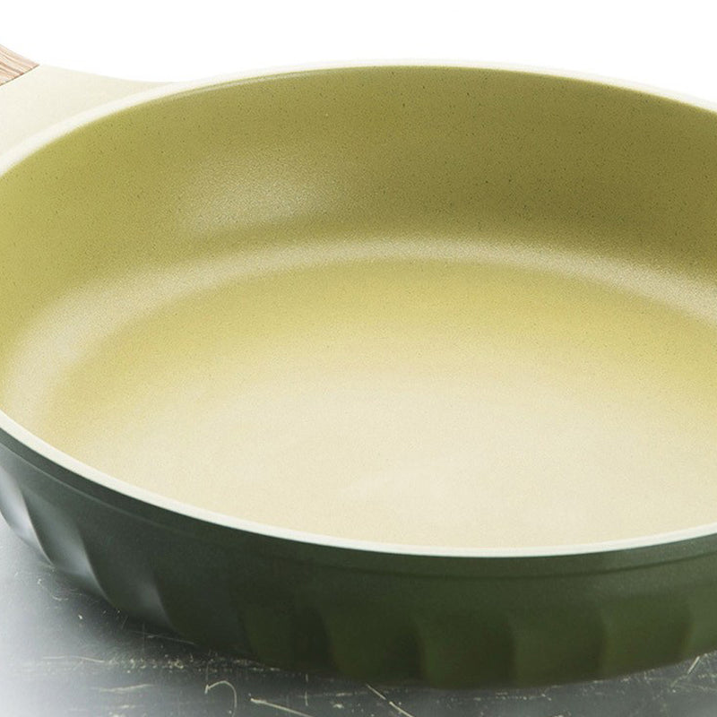 With Molly  Four Seasons  Induction Pan Set of 2PCS Pan(20cm/8in), Wok(26cm/10in) Olive Green