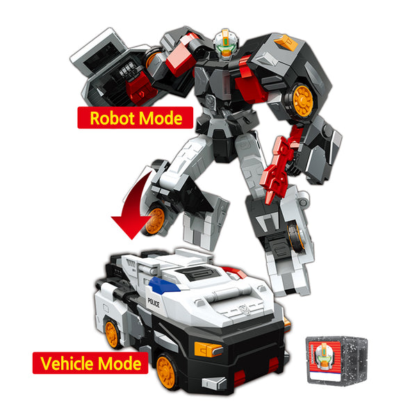 Hello Carbot SUPPORTY BOOM a police car mode and a robot mode 6.9(W)x3(D)x8.3(H)inch