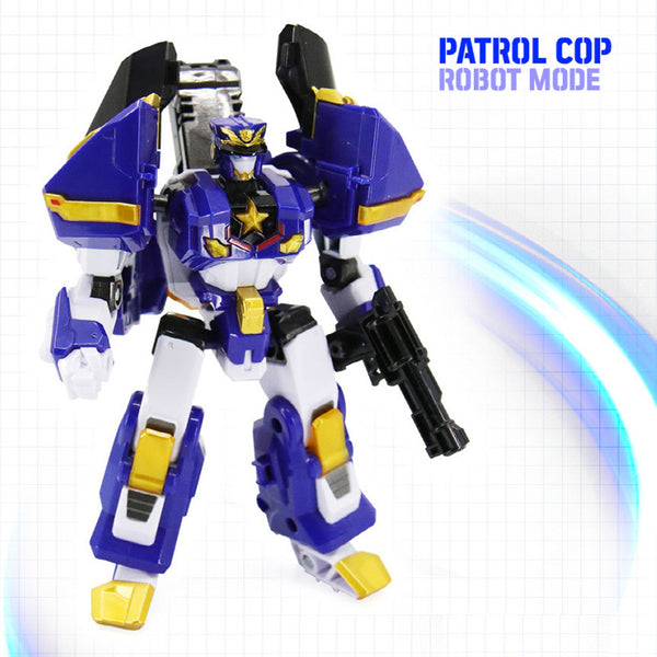 Mini force Season 6 Patrol Cop robot toy police robot transforms into a police face model 7.8x4x10.2in