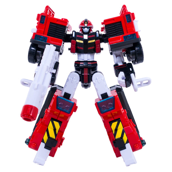 Metal Card Bot Phoenix Fire Two Transformation Robot Vehicle Mode 7.8(W) x 4(D) x 8.3(H) inch