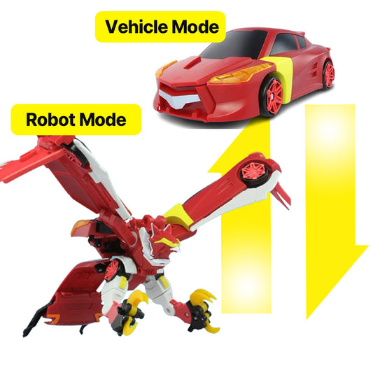 Turning Mecard HG Phoenix Transform into robots and animals (W)8.6x(D)4.5x(H)10.2in