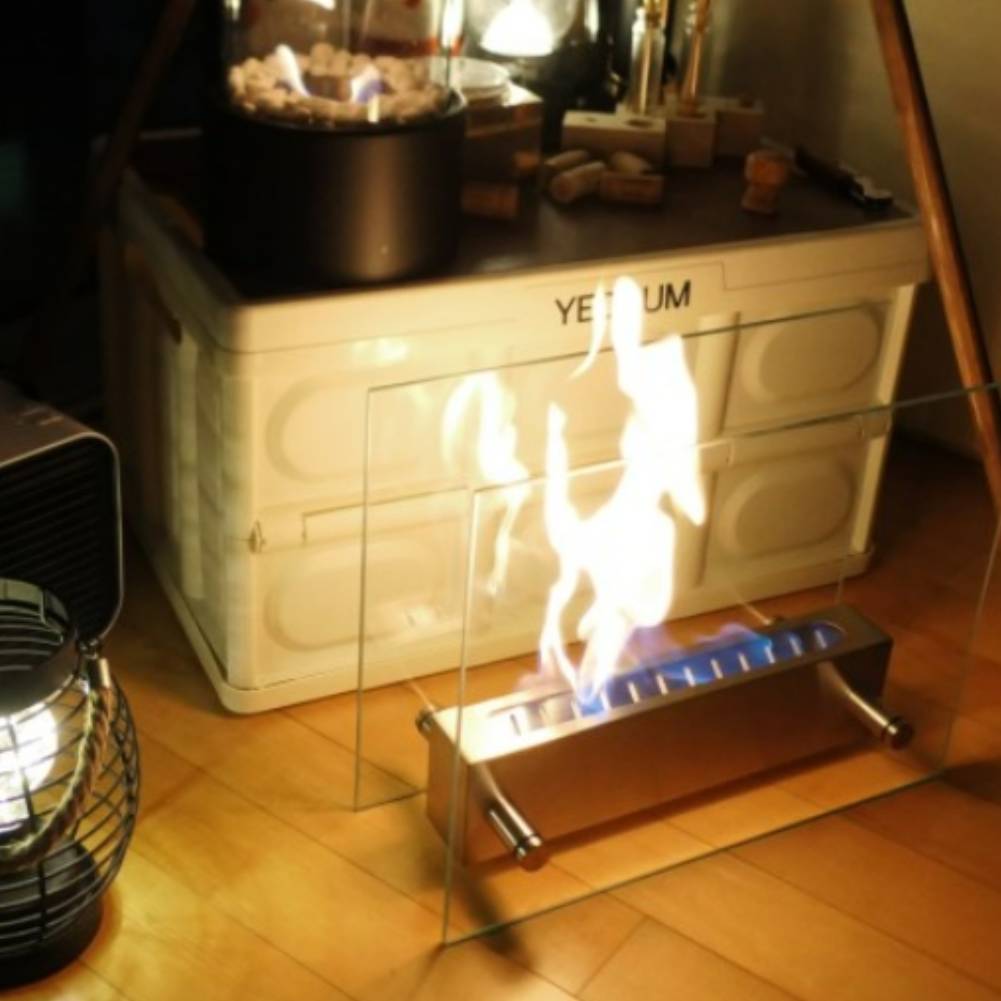 With Molly Camping Emotional Stove Ethanol Burning Stove  both indoor and outdoor use 13.7(W)x4.7(D)x11(H)inch
