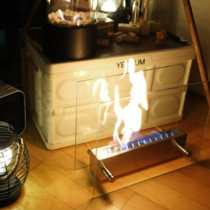 With Molly Camping Emotional Stove Ethanol Burning Stove  both indoor and outdoor use 13.7(W)x4.7(D)x11(H)inch