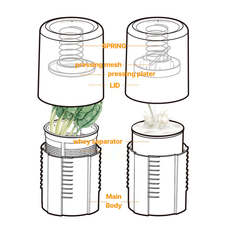 Casamom No electricity Food dehydrator vegetable white 4.7x4.7x6.5"