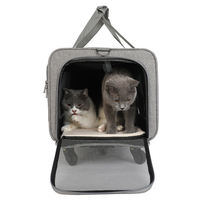 With Molly pet multipurpose pet carrier, detachable pet bag 360-degree rotating wheel gray 23.6x15.3x17inch