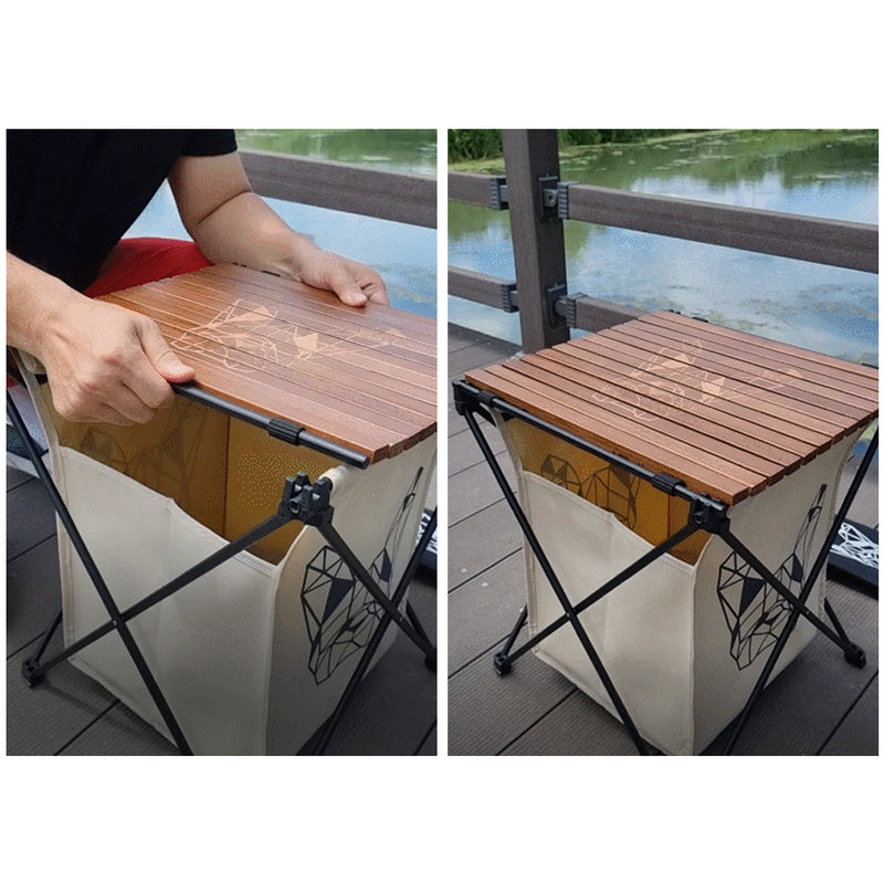 With Molly MD-6364T Outdoor Compact Folding Table Can be easily folded and unfolded. Including exclusive bag 15.7x14.5x18.1inch