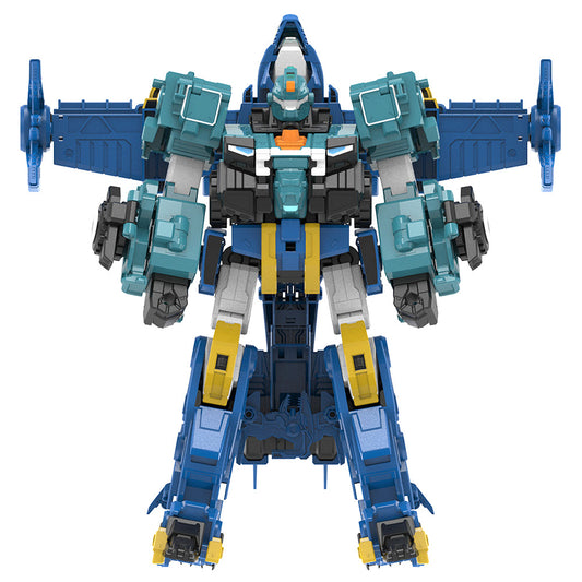 With Molly Dinoster Deluxe Robot Stego Blast Wing 3 transformations vehicle mode, dinosaur mode, and robot mode  15.2(W)x16.6(H)x5.5(D)inch