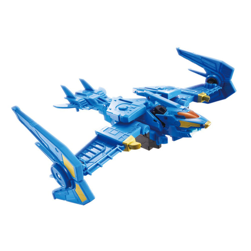 With Molly Dinoster Deluxe Robot Stego Blast Wing 3 transformations vehicle mode, dinosaur mode, and robot mode  15.2(W)x16.6(H)x5.5(D)inch