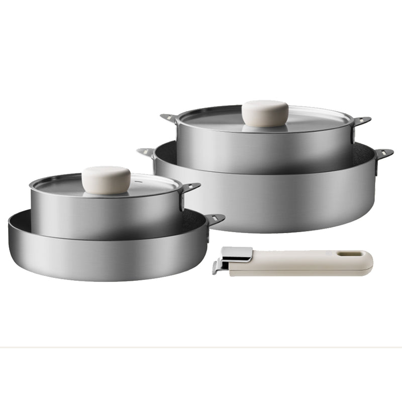 Modori stainless steel Cookware Set of 7P with magic handle