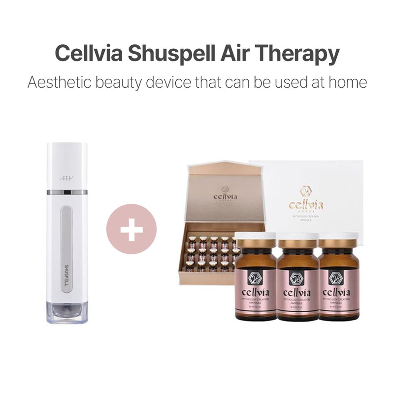 With Molly Shuspell Air Therapy Galvanic Device Set Home Care System + Selvia Ampoule 20ea