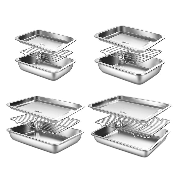 With Molly Benny stainless steel square tray container set 4P multipurpose Tray  RACK VAT