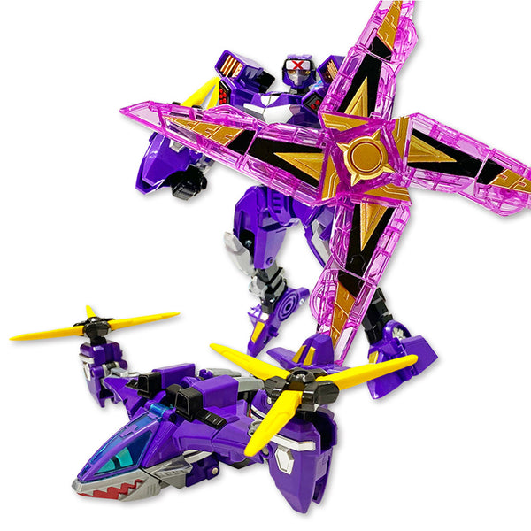 With Molly Metal Cardbot Shadow X 2 transformation modes: robot mode and vehicle mode  7.5(W) x 3.2(D) x 7.9(H) inch