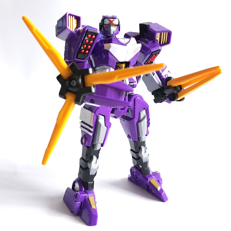 With Molly Metal Cardbot Shadow X 2 transformation modes: robot mode and vehicle mode  7.5(W) x 3.2(D) x 7.9(H) inch