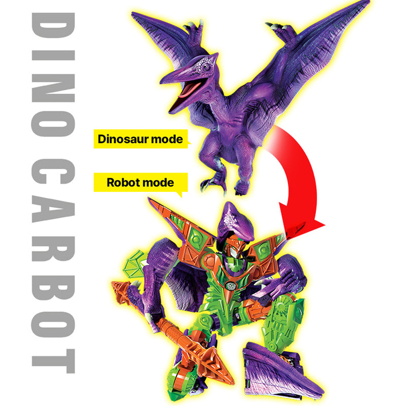 With Molly Hello Carbot Terrajet 2-mode transformation Dinosaur mode Robot mode Purple 9.5(W) x 4.3(D) x 11.4(H) inches