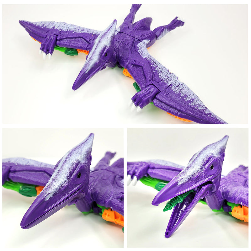 With Molly Hello Carbot Terrajet 2-mode transformation Dinosaur mode Robot mode Purple 9.5(W) x 4.3(D) x 11.4(H) inches