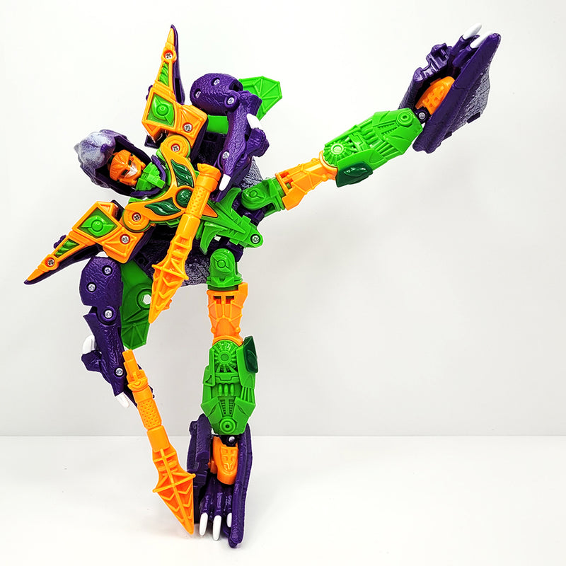 With Molly Hello Carbot Terrajet 2-mode transformation Dinosaur mode Robot mode Purple 9.5(W) x 4.3(D) x 11.4(H) inches