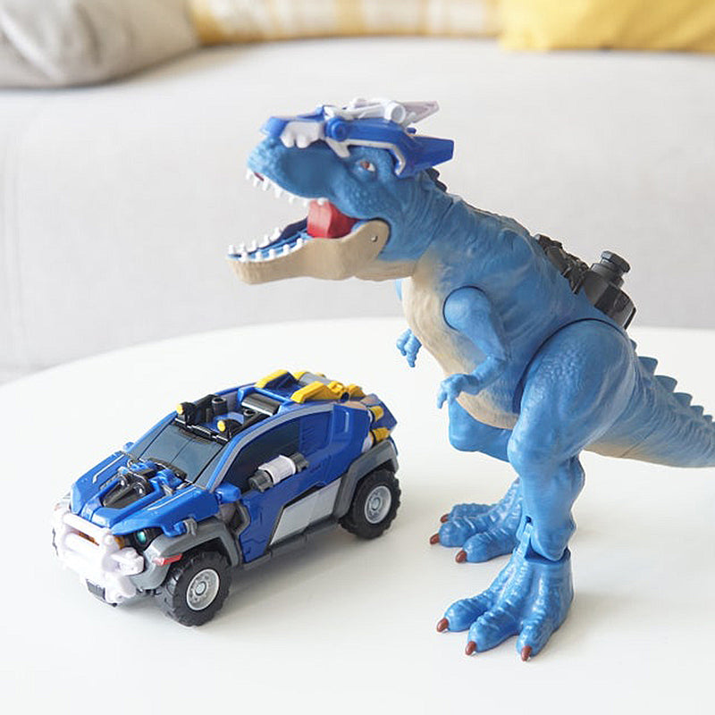 With Molly Supertron Tyran Powertronn dinosaur car combined powertron pop-up transformation  17.3(W) x 5(D) x 12.6(H) inch