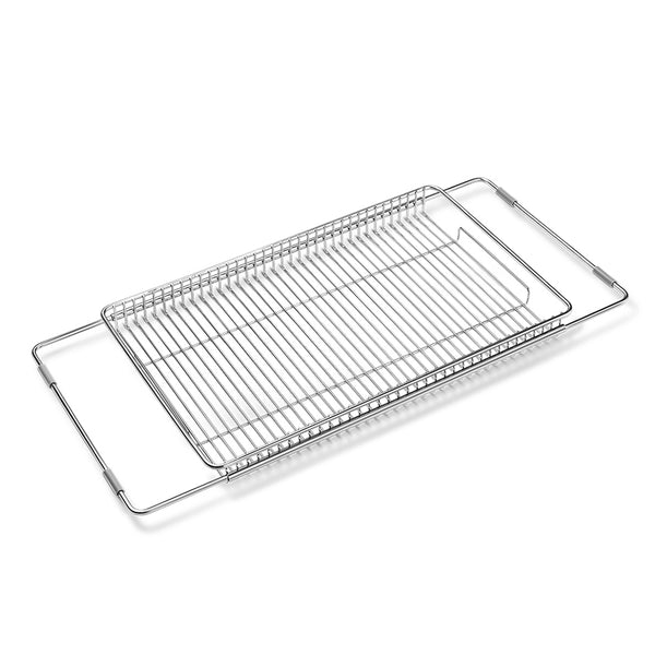 With Molly Stainless Steel Efficient use of sink space Dish Drying Rack in Sink Adjustable sink plate Unfolded - 10.2x21.6in