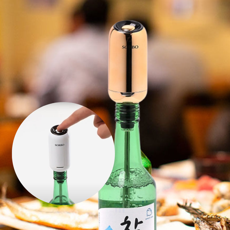 With Molly Wine Soju Aerator Solo Drink Fully Automatic Breathing with stand gold 9.3x1.7inch 0.18lbs
