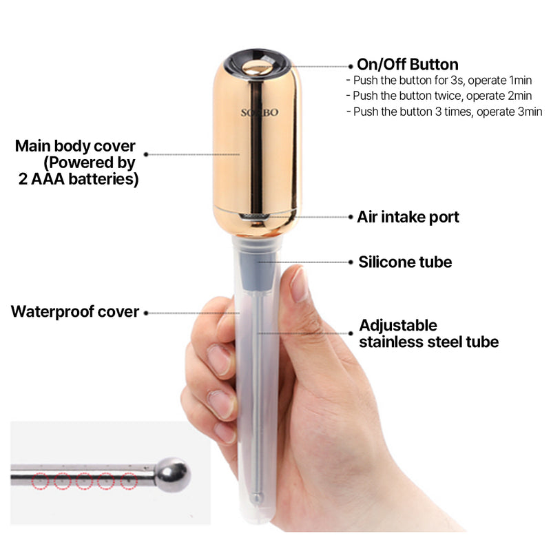 With Molly Wine Soju Aerator Solo Drink Fully Automatic Breathing with stand gold 9.3x1.7inch 0.18lbs