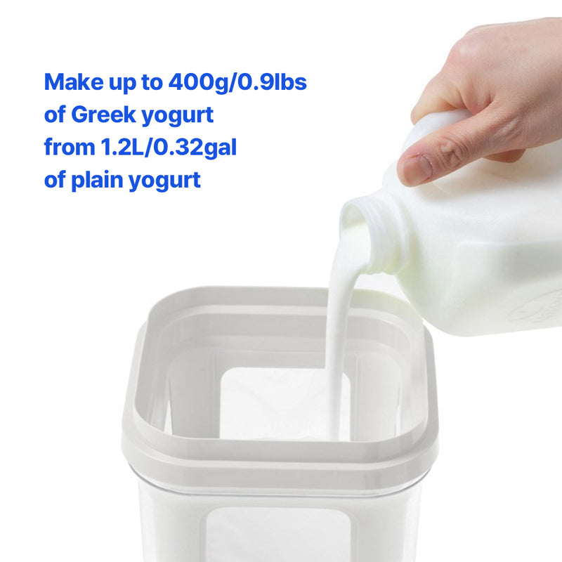 With Molly House Planet Whey Separated Greek Yogurt Maker 1.2L white 6.5(W)x6(D)x6.4(H)cm