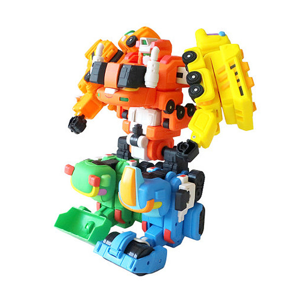With Molly Gogo Dino Combined Heavy Equipment Transformation Robot Gogo Giant 5 Unit Robot 5.3(W)x7(D)x14.8(H)inch