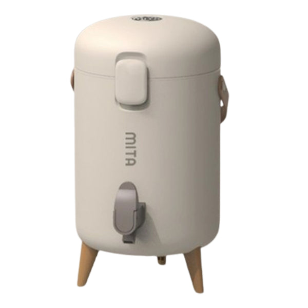 With Molly Mita Camping Water Cooler Jug Dispenser for Kids Home Cafe  3.4L, Beige 7.3in x 7.3 in x 13.4 in